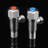 Maxbell 2Pcs Bathroom Toilet Basin G1/2'' Switch Valve Male Thread Connections Kitchen Sink Faucet Angle Valve Faucet Chromed Stainless Steel