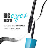 Maxbell 2pcs Eyes Lashes Cosmetic Set 3D Long Curling Mascara Eyeliner Makeup Waterproof Long Lasting