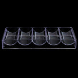 Maxbell 100 Chips Acrylic Storage Tray Case Container with Cover 8.26 x 3.14 x 2.28inch