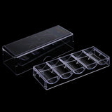 Maxbell 100 Chips Acrylic Storage Tray Case Container with Cover 8.26 x 3.14 x 2.28inch