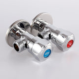 Maxbell 2Pcs Bathroom G1/2'' Angle Male Thread Connections Kitchen Sink Faucet Lavatory Angle Stop Valve Control Chromed Copper