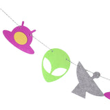 Maxbell Funny Outer Space Felt Bunnting Banner Garland DIY Baby Shower Party Decor