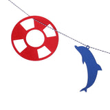 Maxbell Christmas Sailing Party Sailboat Dolphin Anchor Steering Wheel Garland Banner Baby Shower Birthday Party Hanging Decorations