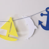 Maxbell Christmas Sailing Party Sailboat Dolphin Anchor Steering Wheel Garland Banner Baby Shower Birthday Party Hanging Decorations