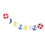 Maxbell Christmas Sailing Party Sailboat Dolphin Anchor Steering Wheel Garland Banner Baby Shower Birthday Party Hanging Decorations