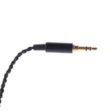 Maxbell 3.5mm Plug MMCX Audio Cable Black Braided Extension Wire for Shure Series Headphone