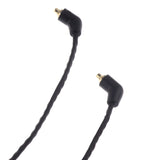 Maxbell 3.5mm Plug MMCX Audio Cable Black Braided Extension Wire for Shure Series Headphone