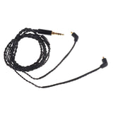 Maxbell 3.5mm Plug MMCX Audio Cable Black Braided Extension Wire for Shure Series Headphone