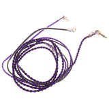 Maxbell 3.5mm Gold Plated Connector Replacement Update Cable for Shure se215/se425/se535 Headphone Purple Black 3.3ft