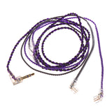 Maxbell 3.5mm Gold Plated Connector Replacement Update Cable for Shure se215/se425/se535 Headphone Purple Black 3.3ft