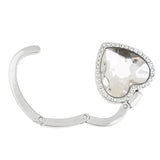 Maxbell Heart-Shaped Foldable Handbag Purse Bag Protective Accessory Table Hook Hanger Holder - Clear