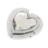 Maxbell Heart-Shaped Foldable Handbag Purse Bag Protective Accessory Table Hook Hanger Holder - Clear