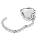 Maxbell Heart-Shaped Foldable Handbag Purse Bag Protective Accessory Table Hook Hanger Holder - Clear