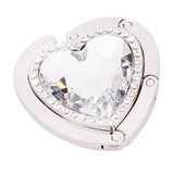 Maxbell Heart-Shaped Foldable Handbag Purse Bag Protective Accessory Table Hook Hanger Holder - Clear