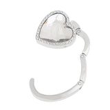 Maxbell Heart-Shaped Foldable Handbag Purse Bag Protective Accessory Table Hook Hanger Holder - Clear