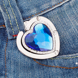 Maxbell Heart-Shaped Foldable Handbag Purse Bag Protective Accessory Table Hook Hanger Holder - Royal Blue