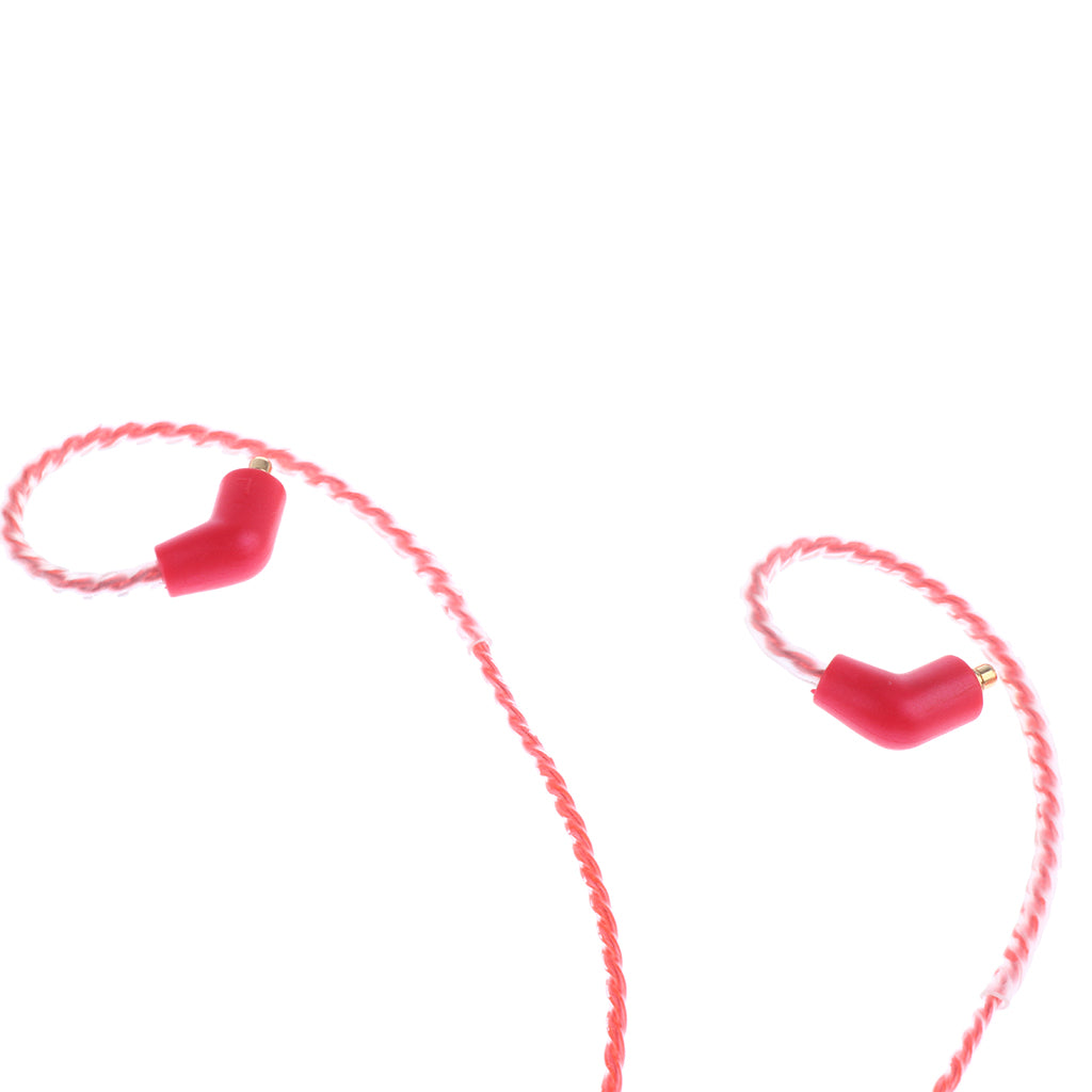 Maxbell 3.5mm Gold Plated Connector Replacement Update Cable for Shure Headphone Red 3.3ft