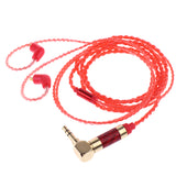 Maxbell 3.5mm Gold Plated Connector Replacement Update Cable for Shure Headphone Red 3.3ft