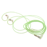 Maxbell 3.5mm Gold Plated Connector Replacement Update Cable for Shure Headphone Fluorescent Green 3.3ft