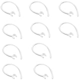 Maxbell 10 Pcs Replacement Spare Ear Hook Loop Earloop Clip for Bluetooth Headset 5.6mm Clear