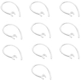 Maxbell 10 Pcs Replacement Spare Ear Hook Loop Earloop Clip for Bluetooth Headset 5.6mm Clear