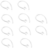 Maxbell 10 Pcs Replacement Spare Ear Hook Loop Earloop Clip for Bluetooth Headset 5.6mm Clear