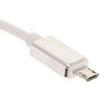 Maxbell OTG Adapter Micro USB Male To USB 2.0 Female Data Sync Charging Cable Cord Silver