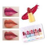 Maxbell 5pcs Mini Lipsticks Comestic Set Lip Stick Lip Gloss Makeup Long Lasting for Women