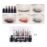 Maxbell 5 Colors Chunky Glitter Shimmer Eyeshadow Sticks Makeup Set Eye Shadow Pencil Long Lasting