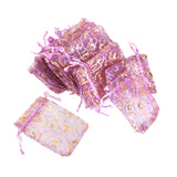 Maxbell Wedding Birthday Party Favor Gift Bags Jewelry Safe Storage Candy Pouches Drawstring Bag 7x9cm Pack of 100PCS Purple