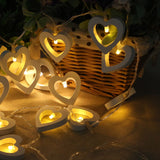 Maxbell White 10 LED Heart Line/Garland/Runner Lights/wedding/Christmas Table