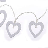 Maxbell White 10 LED Heart Line/Garland/Runner Lights/wedding/Christmas Table