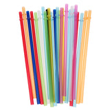 Maxbell 25x Colorful Reusable Hard Drinking Jar Straws W/ Cleaning Brush Home Party