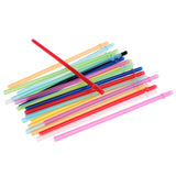 Maxbell 25x Colorful Reusable Hard Drinking Jar Straws W/ Cleaning Brush Home Party