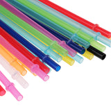 Maxbell 25x Colorful Reusable Hard Drinking Jar Straws W/ Cleaning Brush Home Party