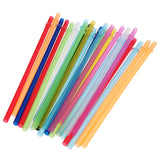 Maxbell 25x Colorful Reusable Hard Drinking Jar Straws W/ Cleaning Brush Home Party