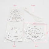 Maxbell 36pcs/set Christmas Party Cute Santa Claus Snowflake Bell Paper DIY Garland Xmas Wedding Home DIY Ornaments