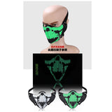 Maxbell Gothic Skeleton Skull Head PU Leather Half Face Mask Dust Mask Motorcycle