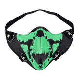 Maxbell Gothic Skeleton Skull Head PU Leather Half Face Mask Dust Mask Motorcycle