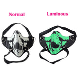 Maxbell Gothic Skeleton Skull Head PU Leather Half Face Mask Dust Mask Motorcycle