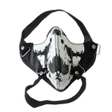 Maxbell Gothic Skeleton Skull Head PU Leather Half Face Mask Dust Mask Motorcycle