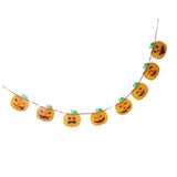 Maxbell Festive Happy Halloween Paper Bunting Pumpkin String Banner Pennant Garland Kids Party Home Decoration 3 m