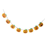 Maxbell Festive Happy Halloween Paper Bunting Pumpkin String Banner Pennant Garland Kids Party Home Decoration 3 m