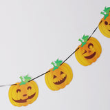 Maxbell Festive Happy Halloween Paper Bunting Pumpkin String Banner Pennant Garland Kids Party Home Decoration 3 m