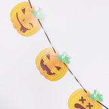 Maxbell Festive Happy Halloween Paper Bunting Pumpkin String Banner Pennant Garland Kids Party Home Decoration 3 m