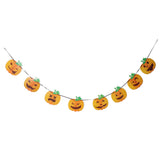 Maxbell Festive Happy Halloween Paper Bunting Pumpkin String Banner Pennant Garland Kids Party Home Decoration 3 m