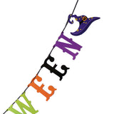 Maxbell Happy Halloween Bunting Banner Spider Witch Hat Pennant Party Hanging Decor
