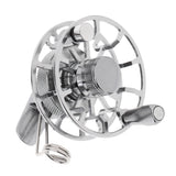 Maxbell Aluminum Alloy Lightweight and Durable Fly Fishing Reel Wheel Raft Fishing Wheel Left Right Hand Interchangeable Ice Fishing Reel and Spool