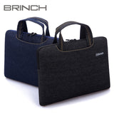 Maxbell Portable Convenient Double Zipper Design Carry Bag Handbag COMPATIBLE FOR  11inch Macbook Air Black Denim