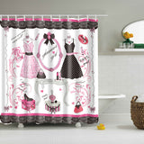 Maxbell Home Bathroom Bedroom Door Window Use Extra Long Fabric Bath Shower Girls Dress Print Pattern Curtain With 12 Hooks